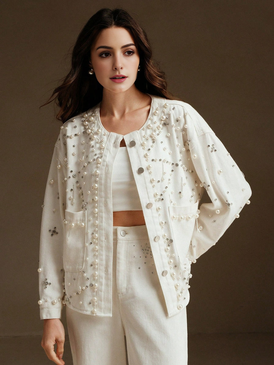 Isabella High-End Rhinestone Design Fit Jacket