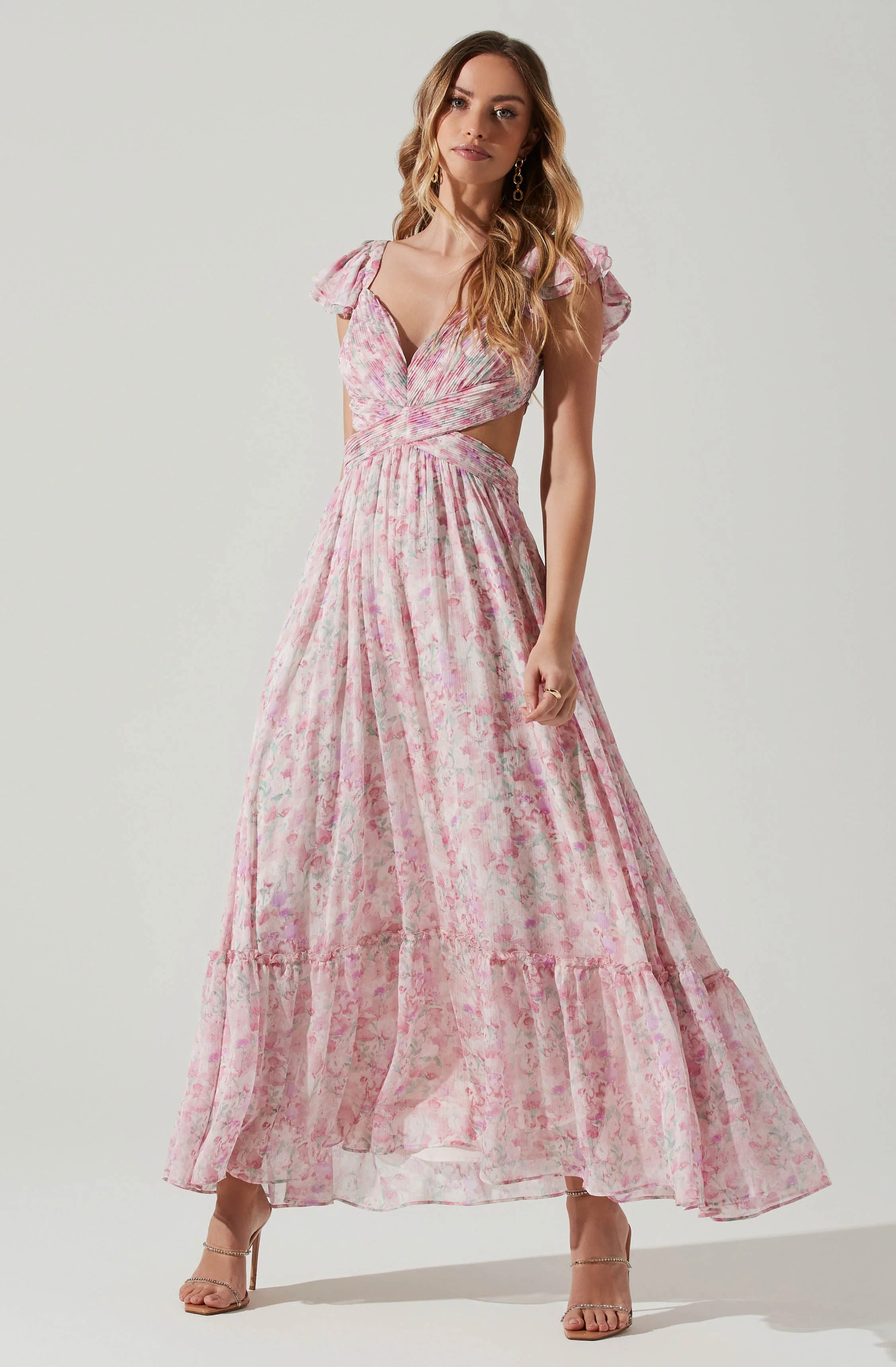 Primrose Floral Strappy Back Maxi Dress