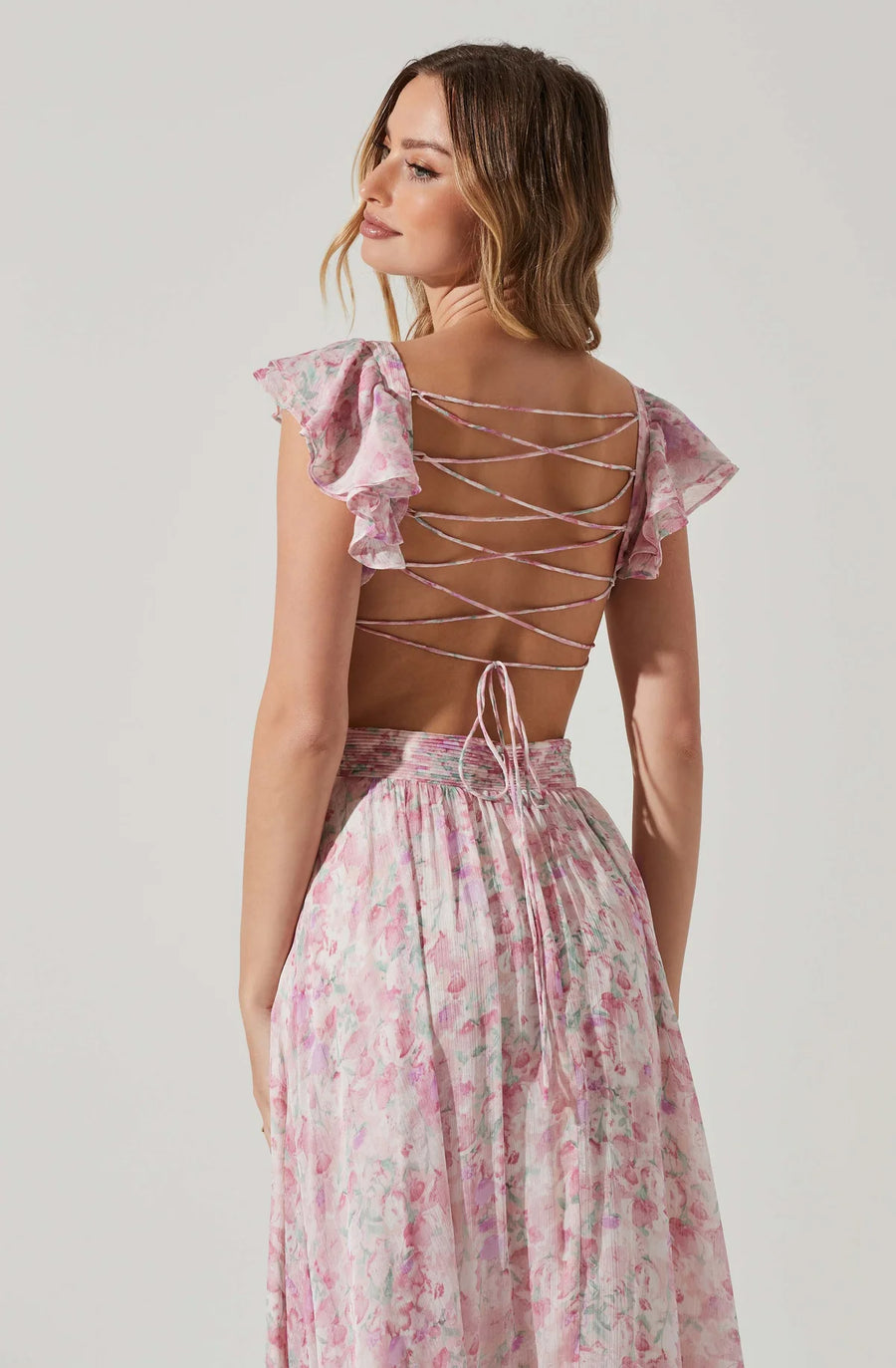 Primrose Floral Strappy Back Maxi Dress