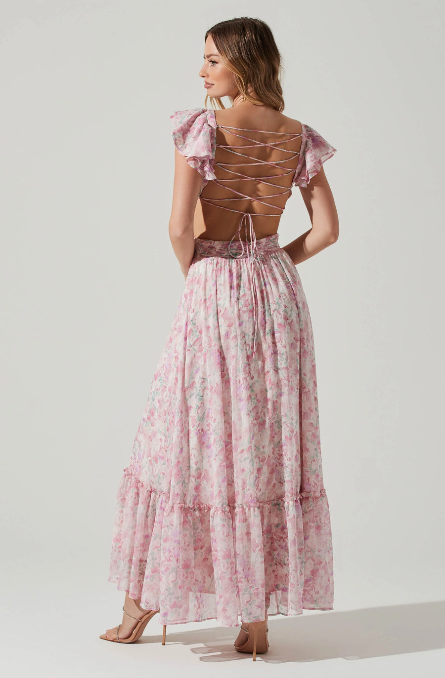 Primrose Floral Strappy Back Maxi Dress