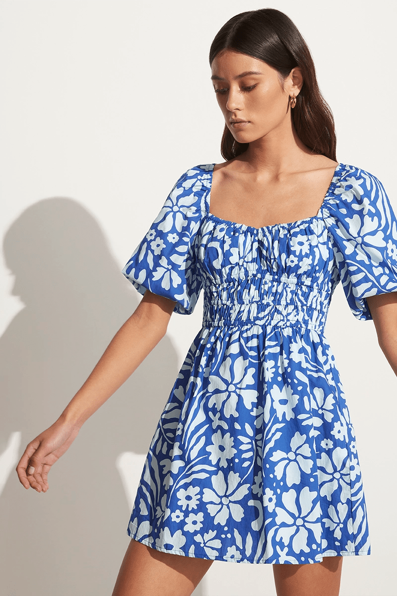 Marinelli Mini Dress Sidra Floral Print Blue