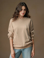 Isabella Studded Crew Neck Knitted Sweatshirt