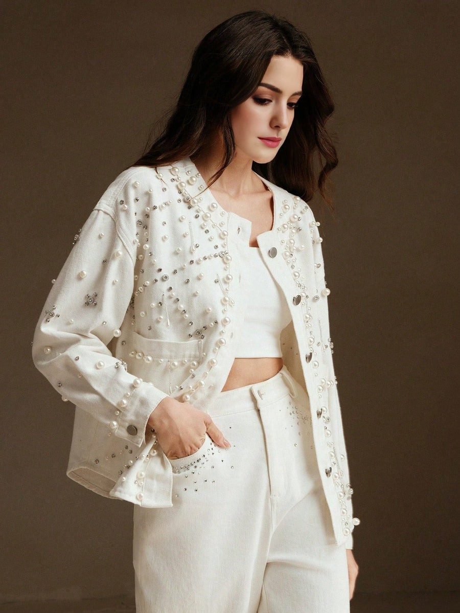 Isabella High-End Rhinestone Design Fit Jacket