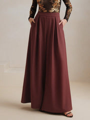 Isabella Stylish Pleated Loose Wide Leg Pants