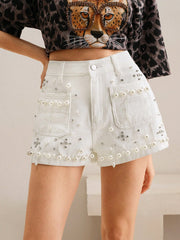 Isabella Premium Rhinestone Design Versatile Shorts