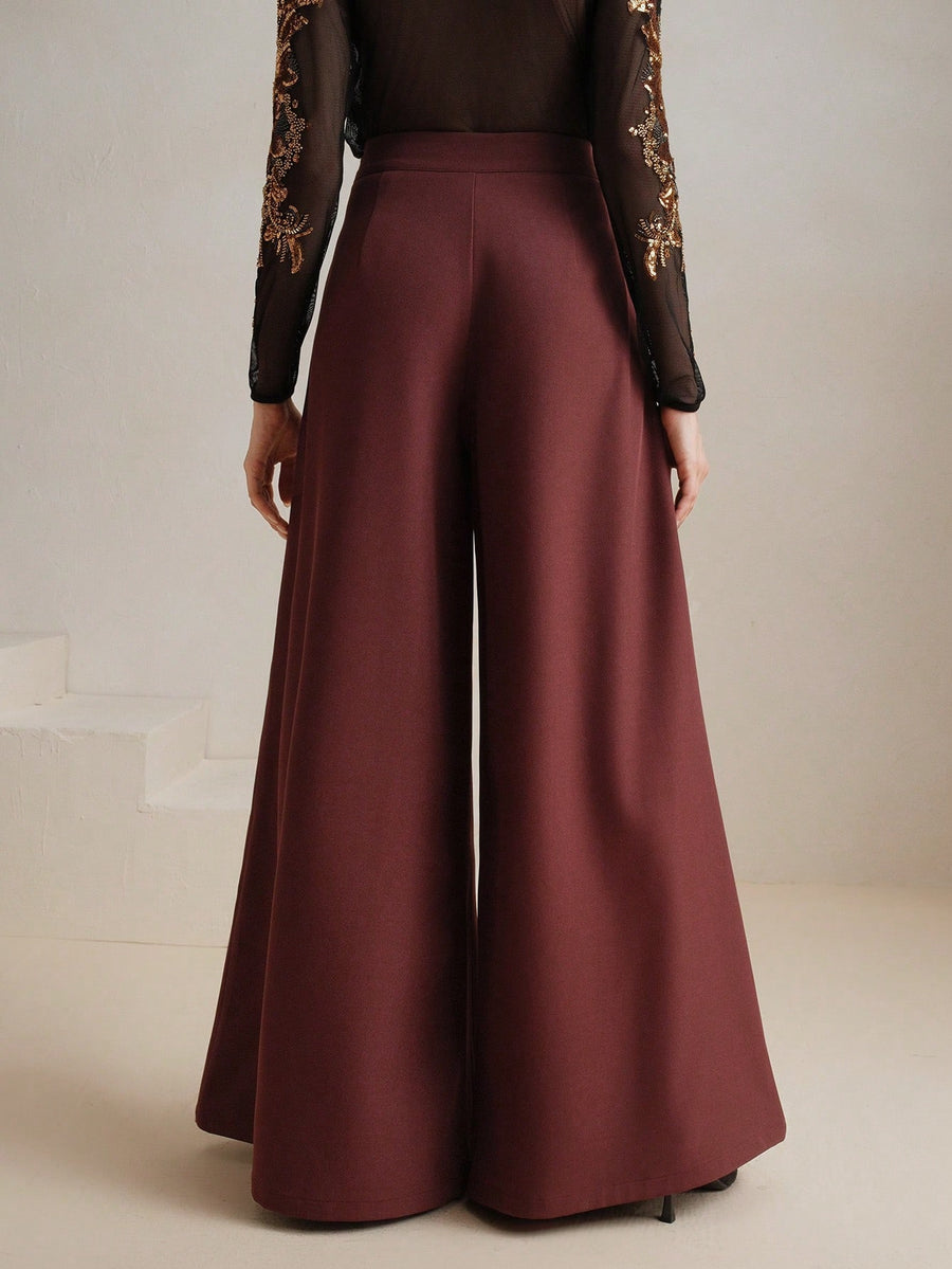 Isabella Stylish Pleated Loose Wide Leg Pants