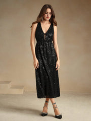 Isabella Ladies' Sparkly Backless Tie Dress