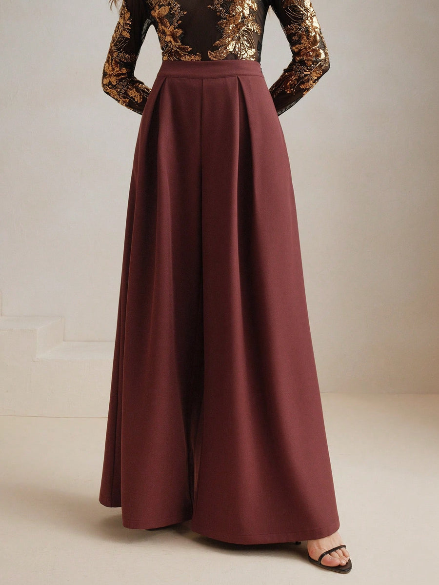 Isabella Stylish Pleated Loose Wide Leg Pants