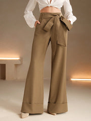 Isabella Fashionable High Waist Wide Leg Pants