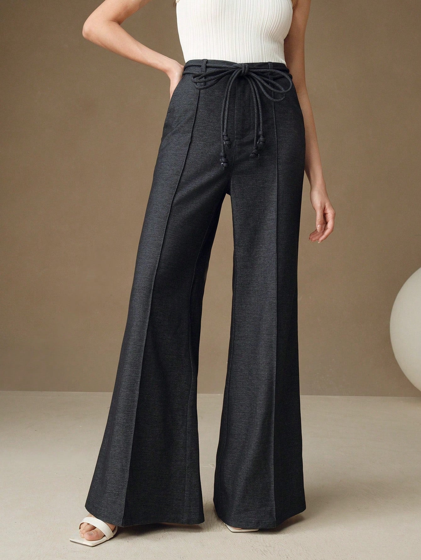 Isabella Vintage High Waist Flared Wide Leg Jeans