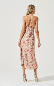 Gaia Floral Midi Dress - Redstitch