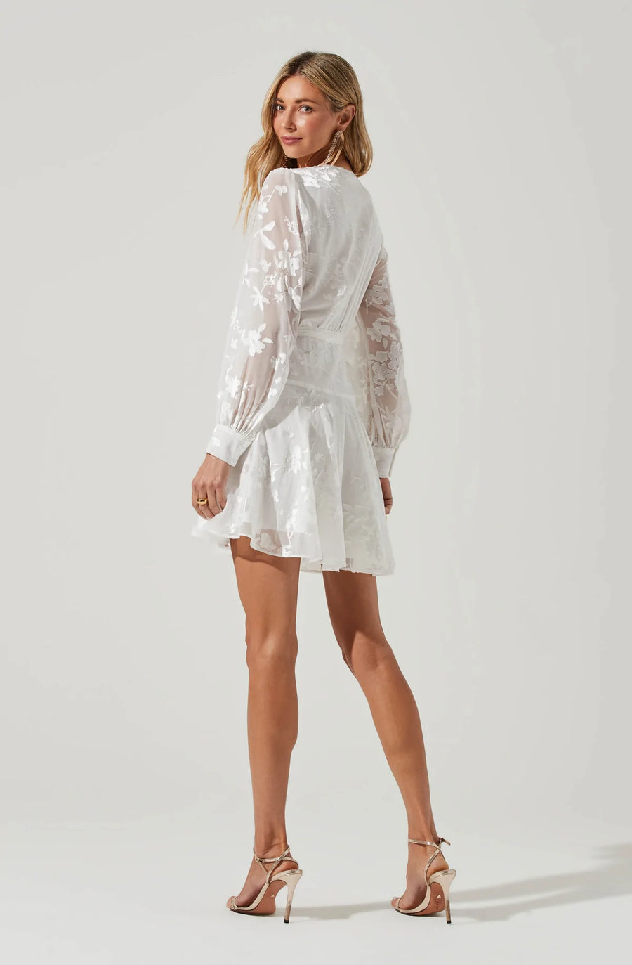 Aja Burnout Wrap Front Mini Dress - Redstitch