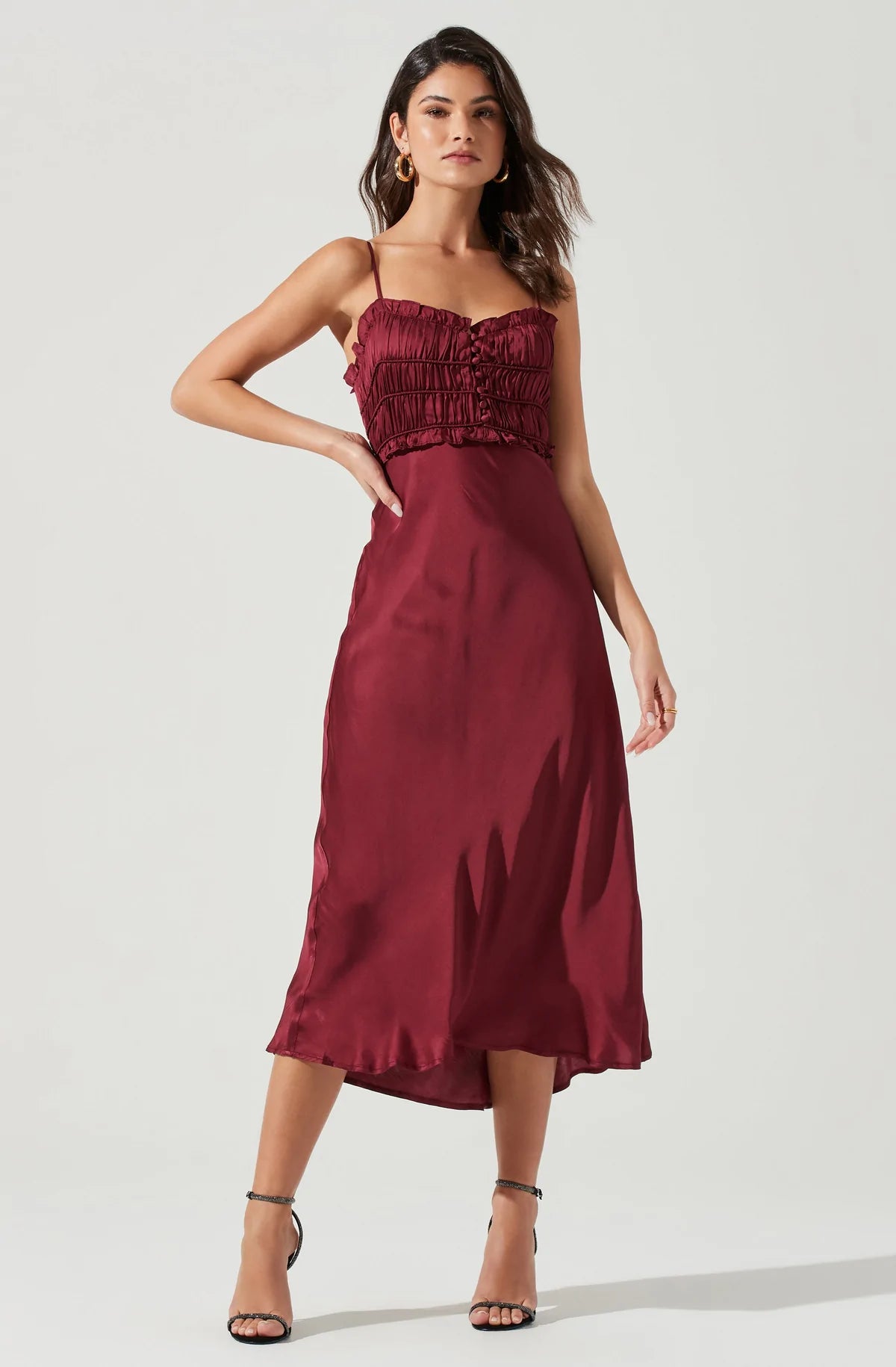 Zola Smocked Midi Dress - Redstitch