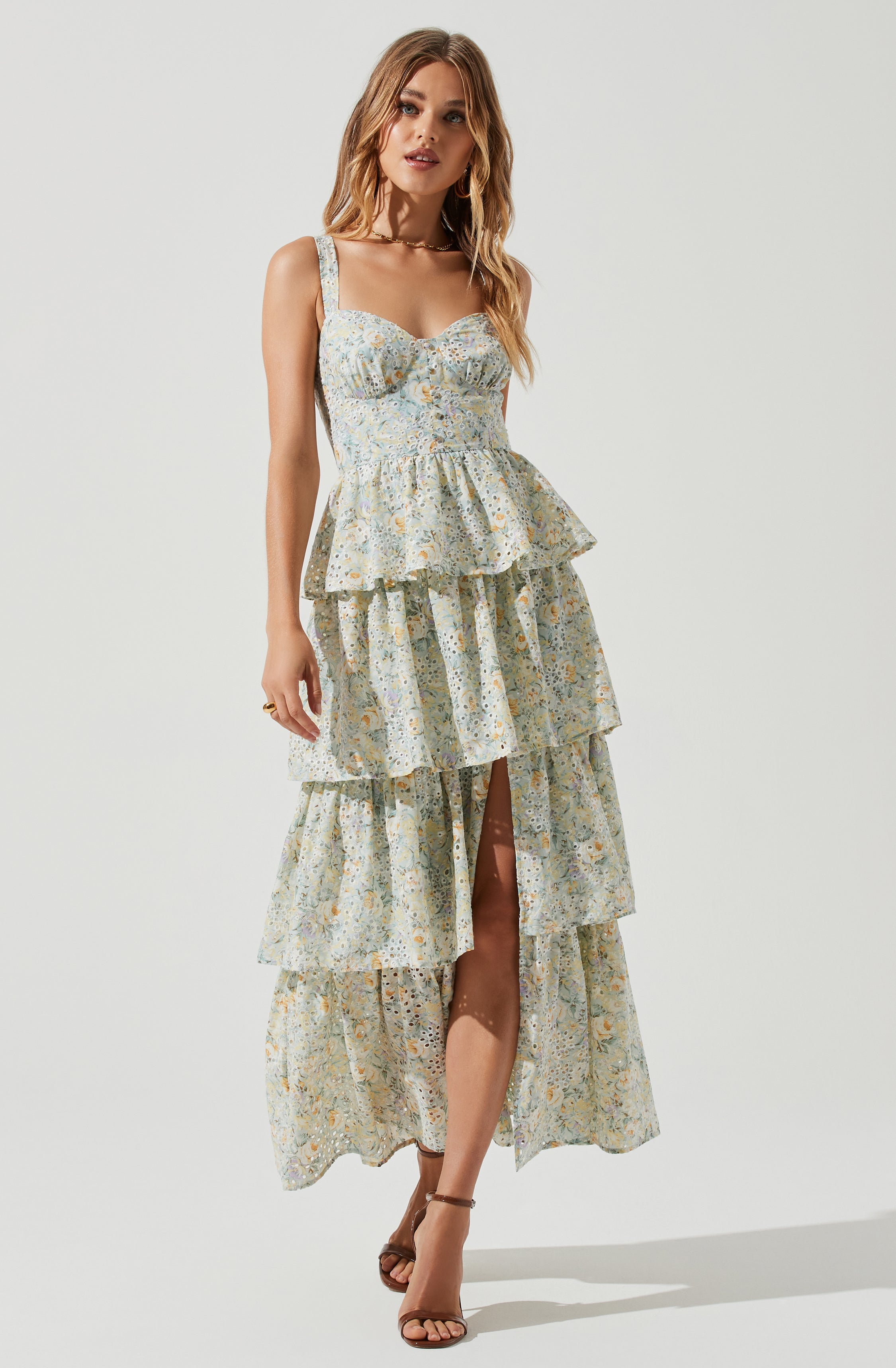 Midsummer Floral Tiered Maxi Dress - Redstitch