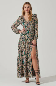 Francesca Floral Open Back Maxi Dress