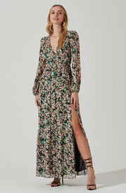 Francesca Floral Open Back Maxi Dress